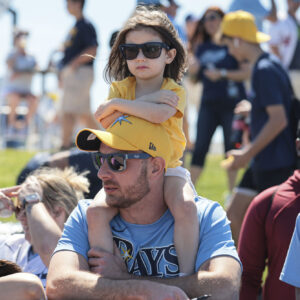Amymatthew Soper With His Daughter, Raven, Age 2, Made The Trip From Palm Bay To Watch The Tampa Bay Rays Host The Atlanta Braves On Feb. 24 At The Charlotte Sports Park. (1)